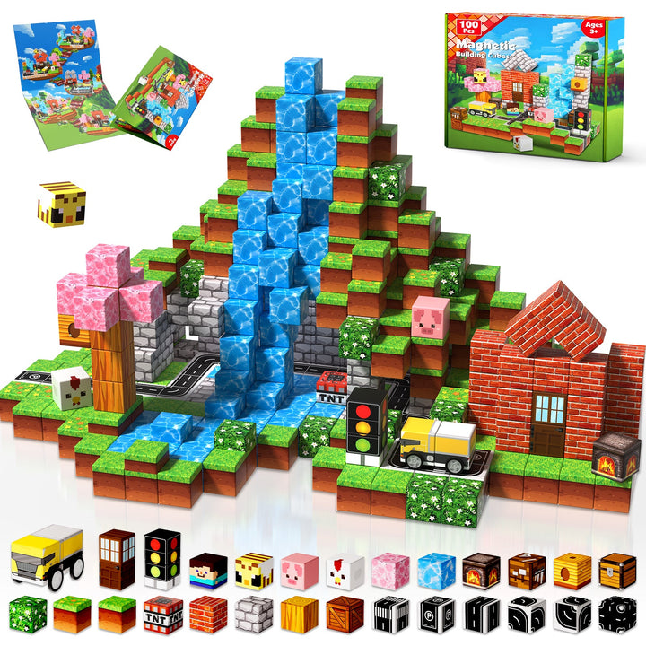 【Suburb City】Magnetic Tiles Building Blocks STEM Toys - 2025 Village Collection
