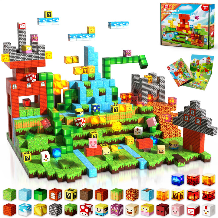 【Gaming Time】Magnetic Tiles Building Blocks STEM Toys - 2025 Glowing Collection