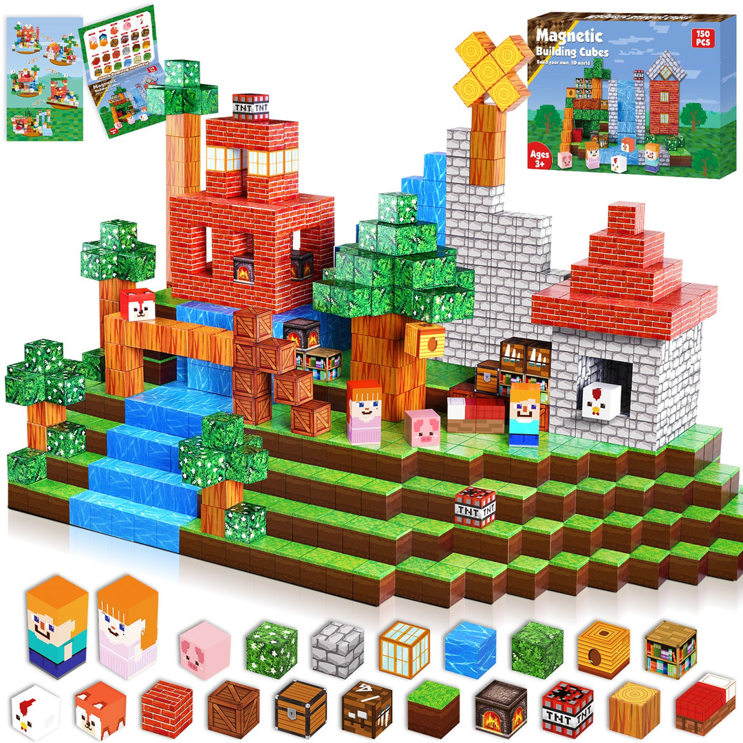Grassland Magnetic Tiles Building Blocks STEM Toys - 2025 Village Collection