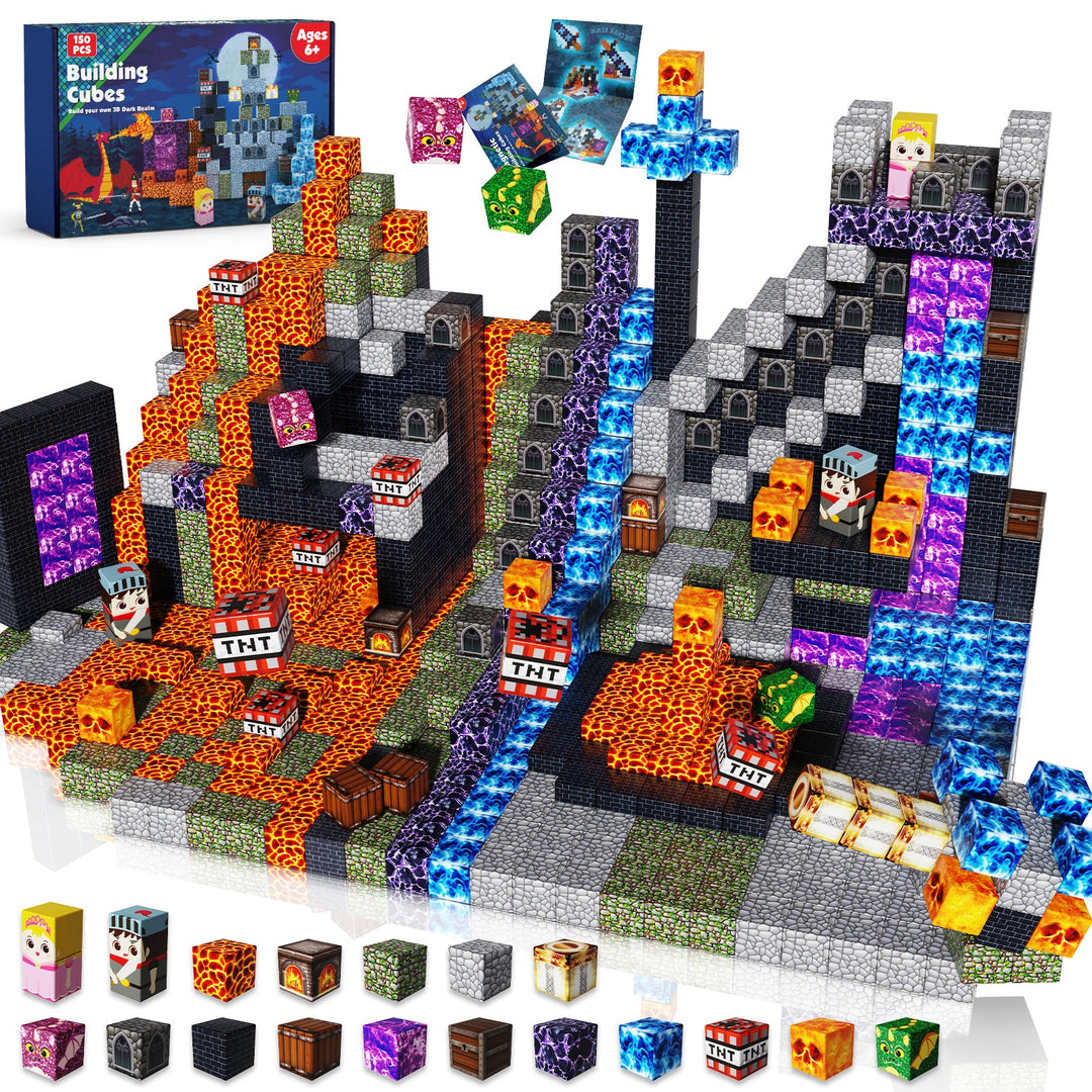 【Dark Realm】Magnetic Tiles Building Blocks STEM Toys - 2025 Adventure Collection