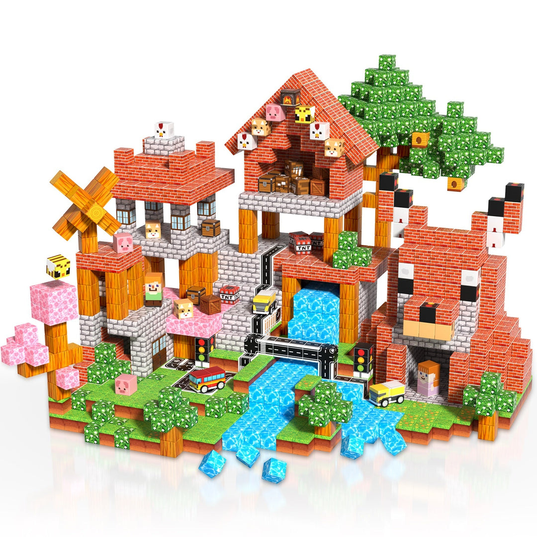 【Suburb City】Magnetic Tiles Building Blocks STEM Toys - 2025 Village Collection