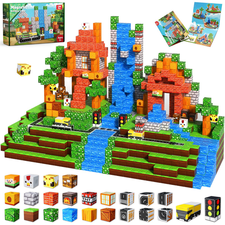 【Suburb City】Magnetic Tiles Building Blocks STEM Toys - 2025 Village Collection