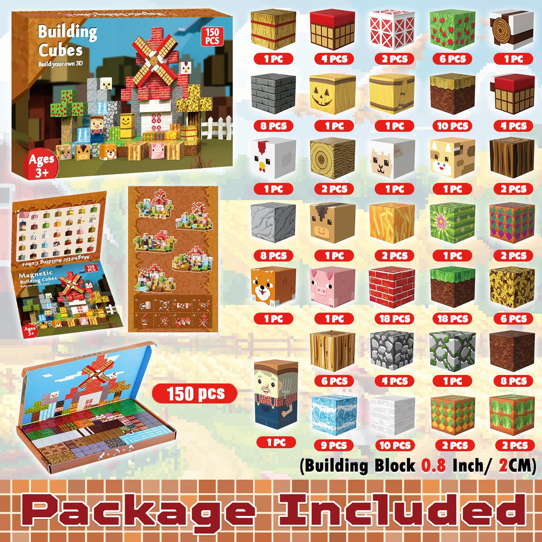 【Rural Farm】Magnetic Tiles Building Blocks STEM Toys - 2025 Village Collection