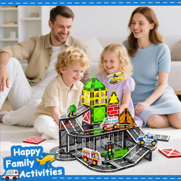 【Urban Road】Magnetic Tiles Building Blocks STEM Toys - 2025 Tile Collection