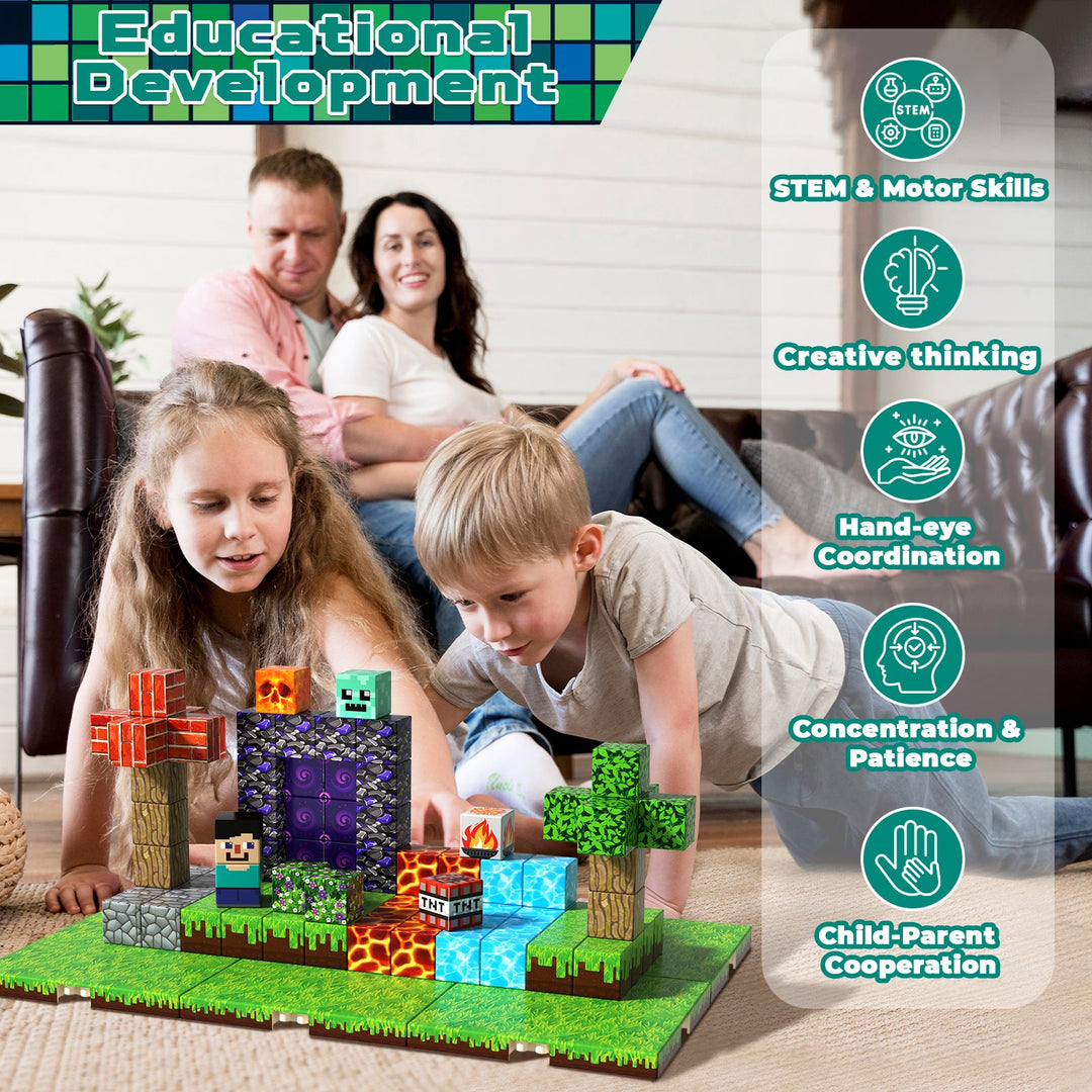 【Mining Cart】Magnetic Tiles Building Blocks STEM Toys - 2025 Panel Collection