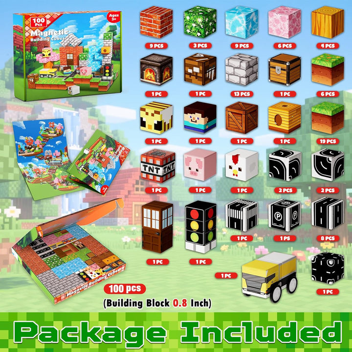 【Suburb City】Magnetic Tiles Building Blocks STEM Toys - 2025 Village Collection