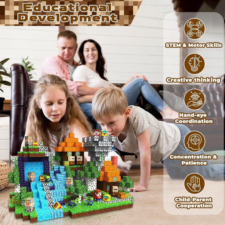【Pixel World】Magnetic Tiles Building Blocks STEM Toys - 2025 Adventure Collection