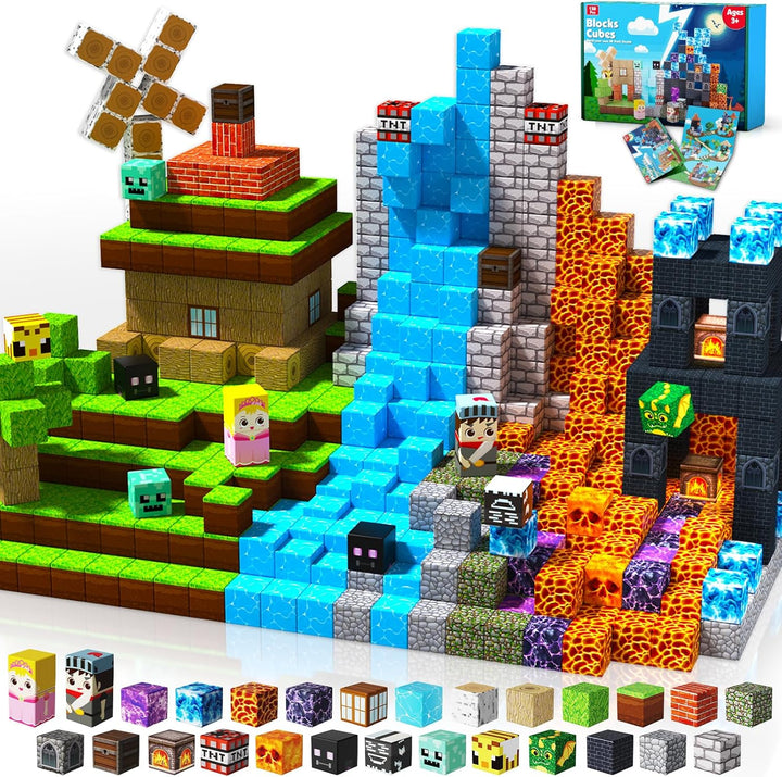 【Grass x Dark】Magnetic Tiles Building Blocks STEM Toys - 2025 Adventure Collection