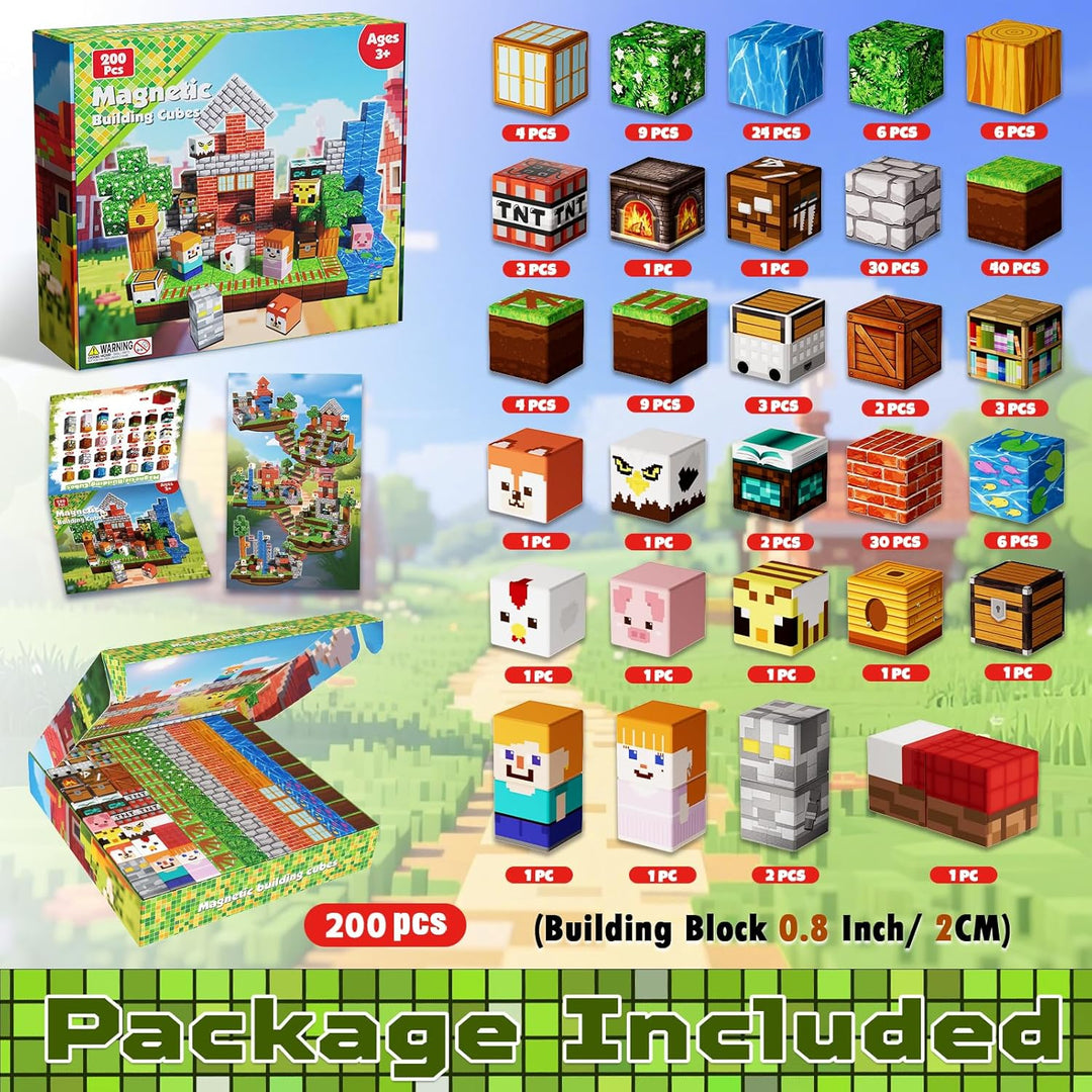 Grassland Magnetic Tiles Building Blocks STEM Toys - 2025 Village Collection