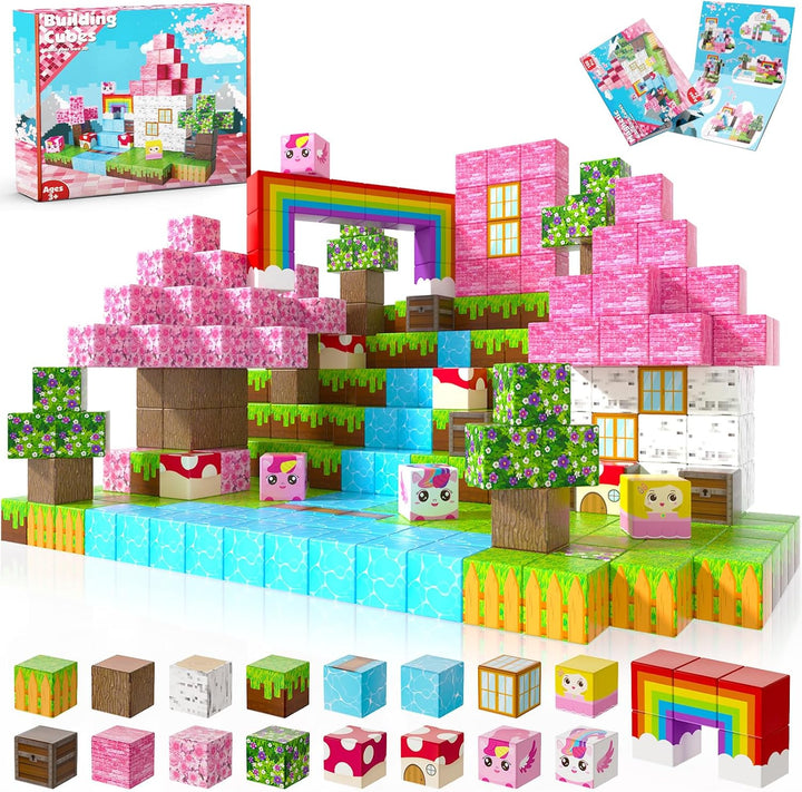【Unicorn House】Magnetic Tiles Building Blocks STEM Toys - 2025 Fiction Collection