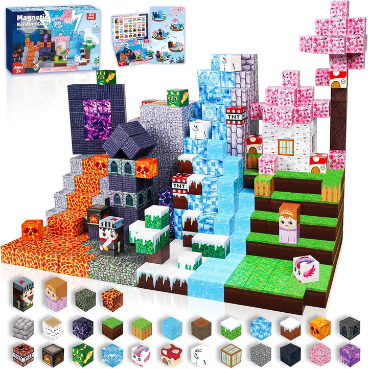 【Forest x Glacier x Dark】Magnetic Tiles Building Blocks STEM Toys - 2025 Adventure Collection