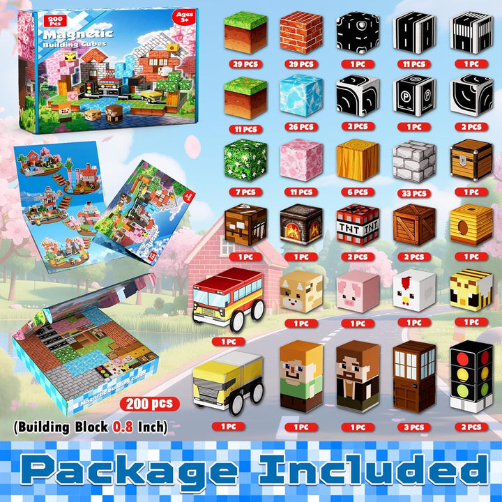 【Suburb City】Magnetic Tiles Building Blocks STEM Toys - 2025 Village Collection