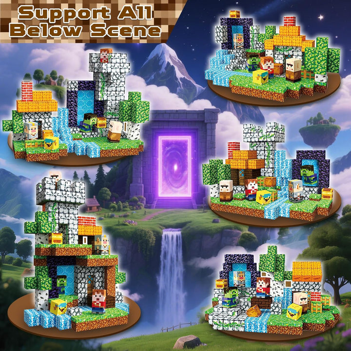 【Pixel World】Magnetic Tiles Building Blocks STEM Toys - 2025 Adventure Collection
