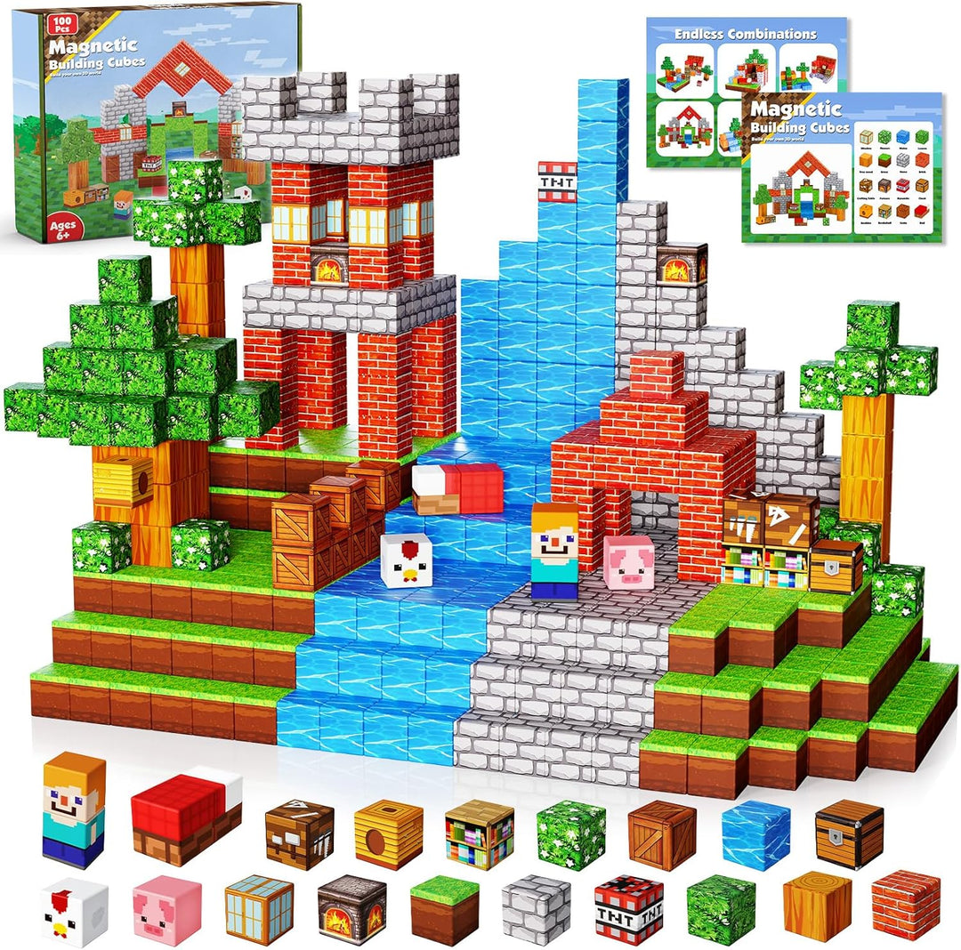 Grassland Magnetic Tiles Building Blocks STEM Toys - 2025 Village Collection