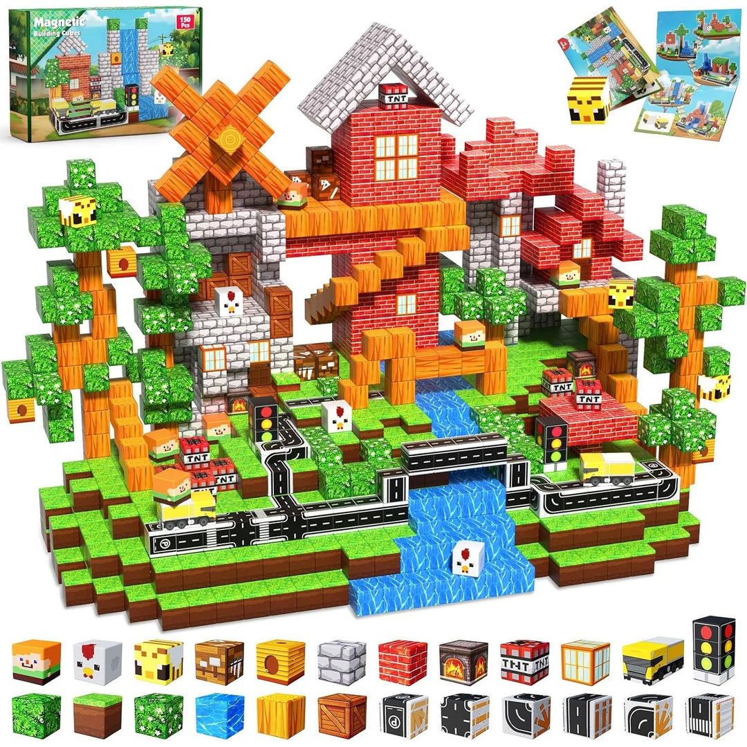 【Suburb City】Magnetic Tiles Building Blocks STEM Toys - 2025 Village Collection