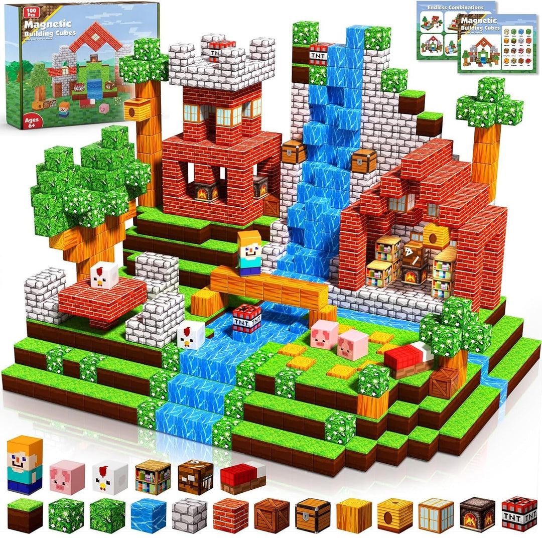 Grassland Magnetic Tiles Building Blocks STEM Toys - 2025 Village Collection