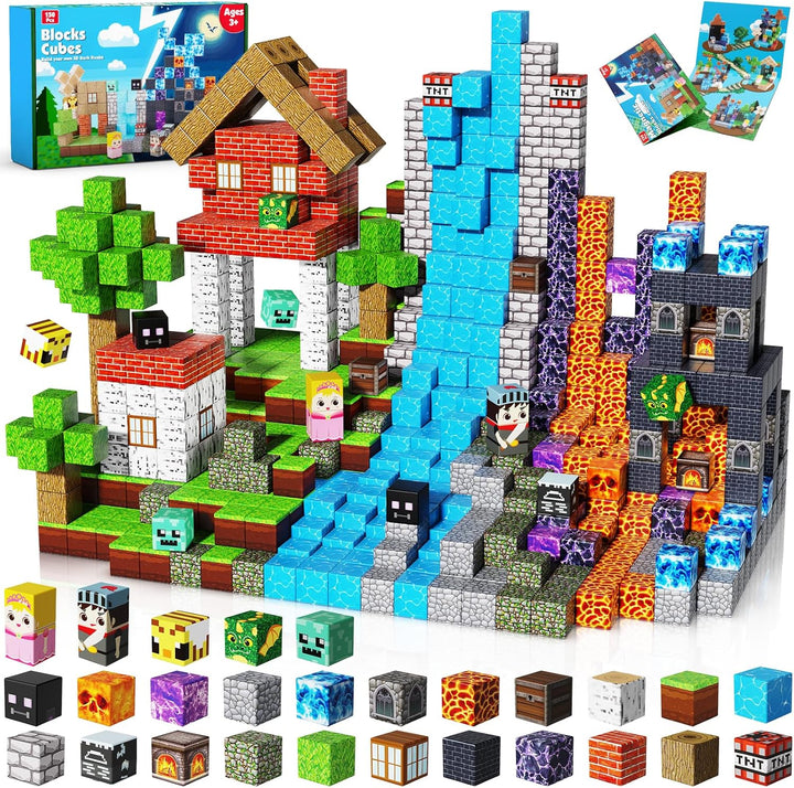 【Grass x Dark】Magnetic Tiles Building Blocks STEM Toys - 2025 Adventure Collection