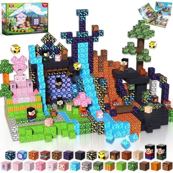 【Pink x Forest x Dark】Magnetic Tiles Building Blocks STEM Toys - 2025 Adventure Collection