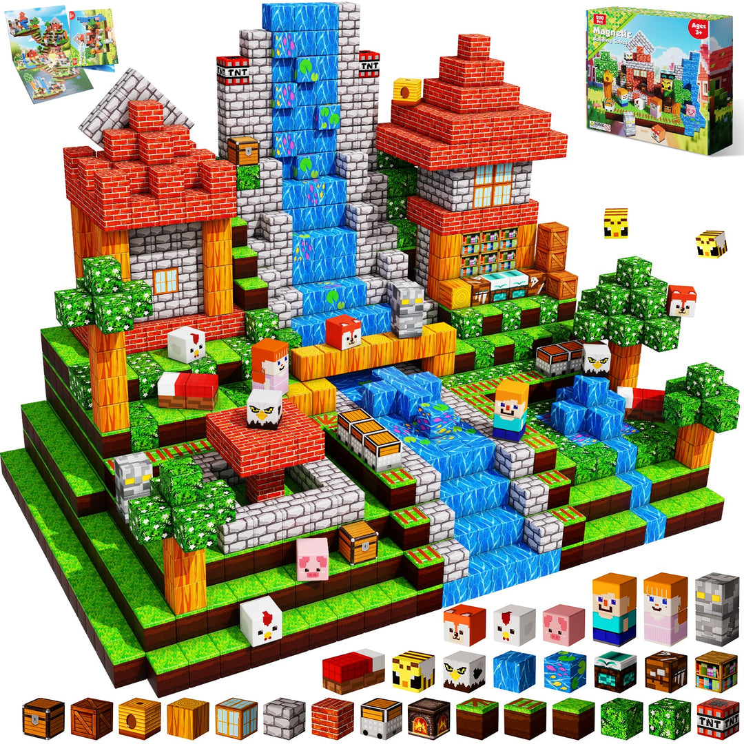 Grassland Magnetic Tiles Building Blocks STEM Toys - 2025 Village Collection