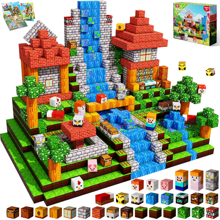 Grassland Magnetic Tiles Building Blocks STEM Toys - 2025 Village Collection