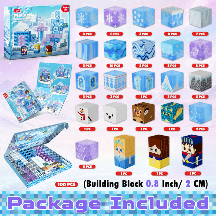 【Frost Zone】Magnetic Tiles Building Blocks STEM Toys - 2025 Village Collection