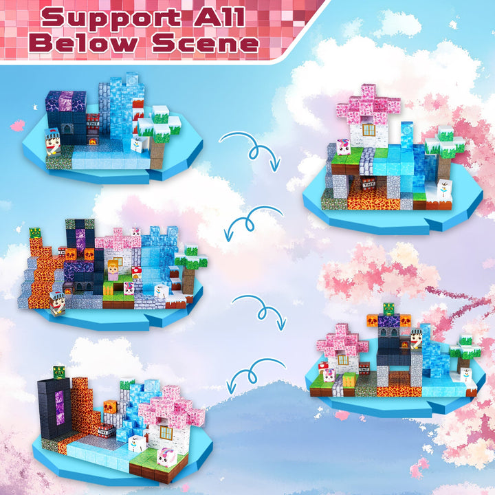 【Forest x Glacier x Dark】Magnetic Tiles Building Blocks STEM Toys - 2025 Adventure Collection