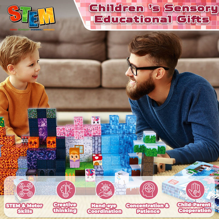 【Forest x Glacier x Dark】Magnetic Tiles Building Blocks STEM Toys - 2025 Adventure Collection
