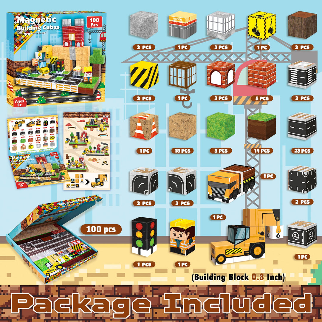【Town Construction】Magnetic Tiles Building Blocks STEM Toys - 2025 Village Collection