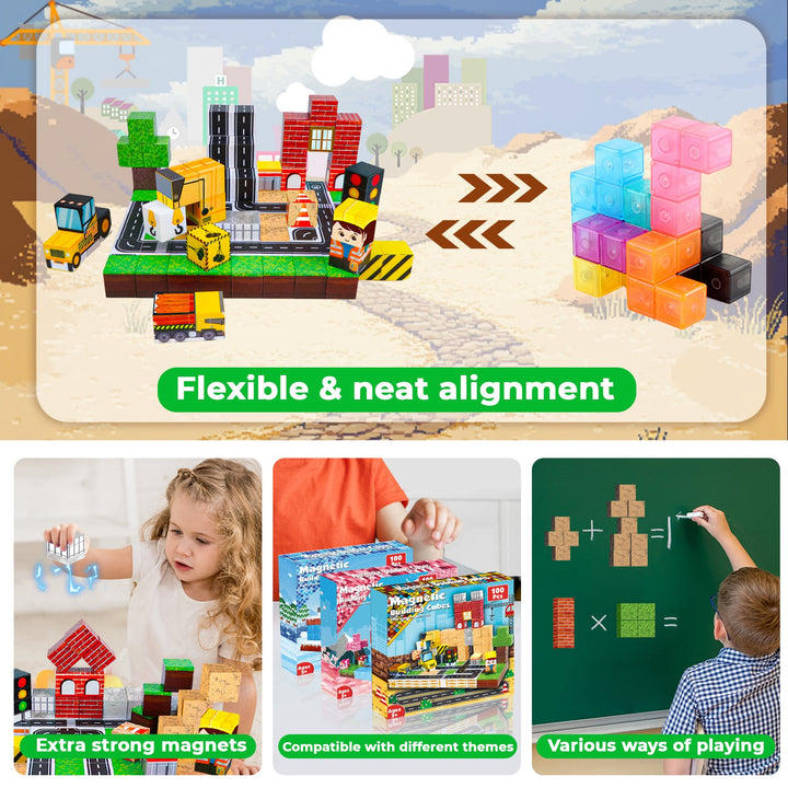 【Town Construction】Magnetic Tiles Building Blocks STEM Toys - 2025 Village Collection