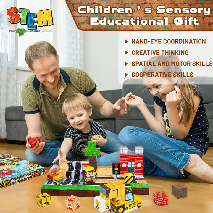 【Town Construction】Magnetic Tiles Building Blocks STEM Toys - 2025 Village Collection
