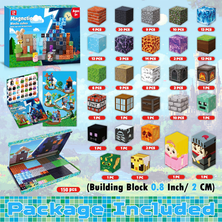 【Grass x Dark】Magnetic Tiles Building Blocks STEM Toys - 2025 Adventure Collection