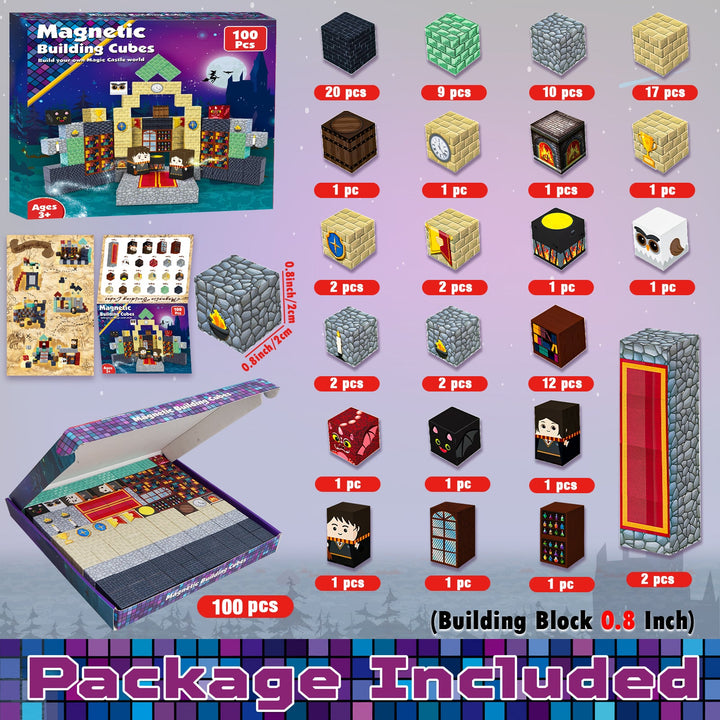 【Magic School】Magnetic Tiles Building Blocks STEM Toys - 2025 Fiction Collection