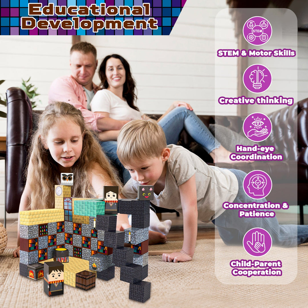 【Magic School】Magnetic Tiles Building Blocks STEM Toys - 2025 Fiction Collection