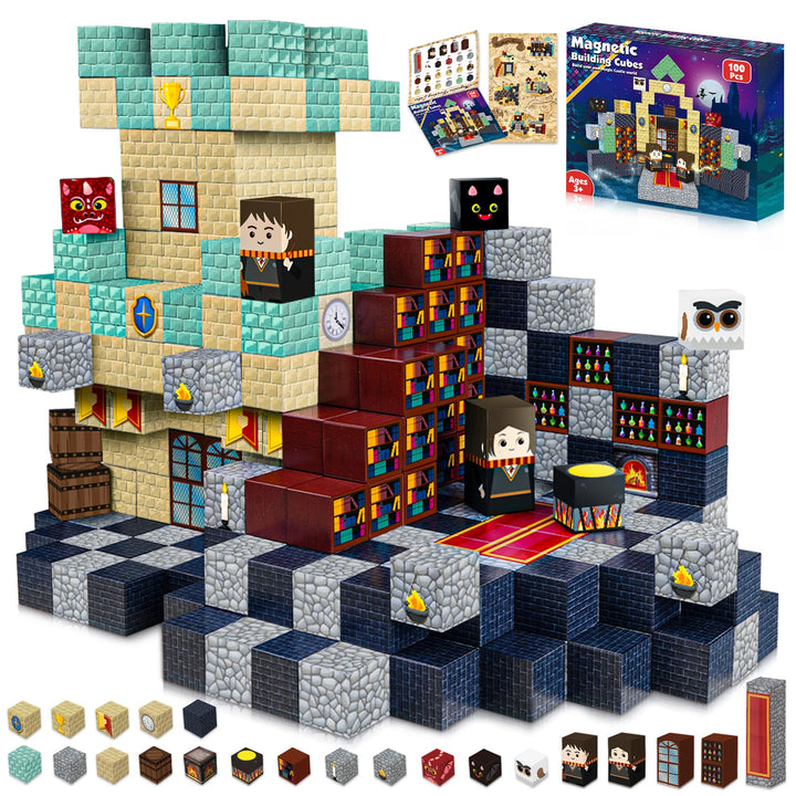 【Magic School】Magnetic Tiles Building Blocks STEM Toys - 2025 Fiction Collection
