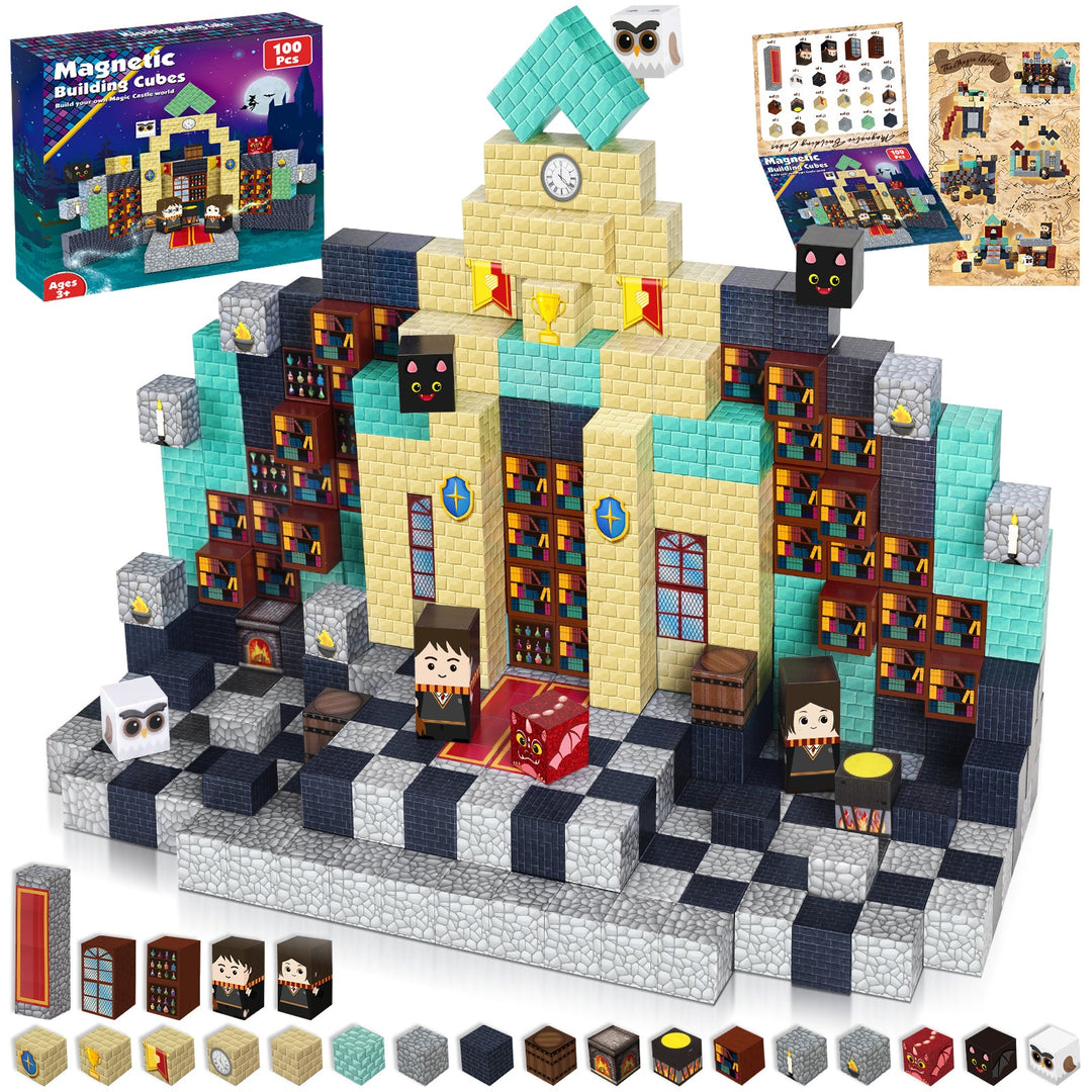 【Magic School】Magnetic Tiles Building Blocks STEM Toys - 2025 Fiction Collection