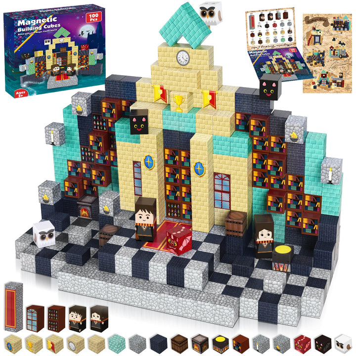【Magic School】Magnetic Tiles Building Blocks STEM Toys - 2025 Fiction Collection
