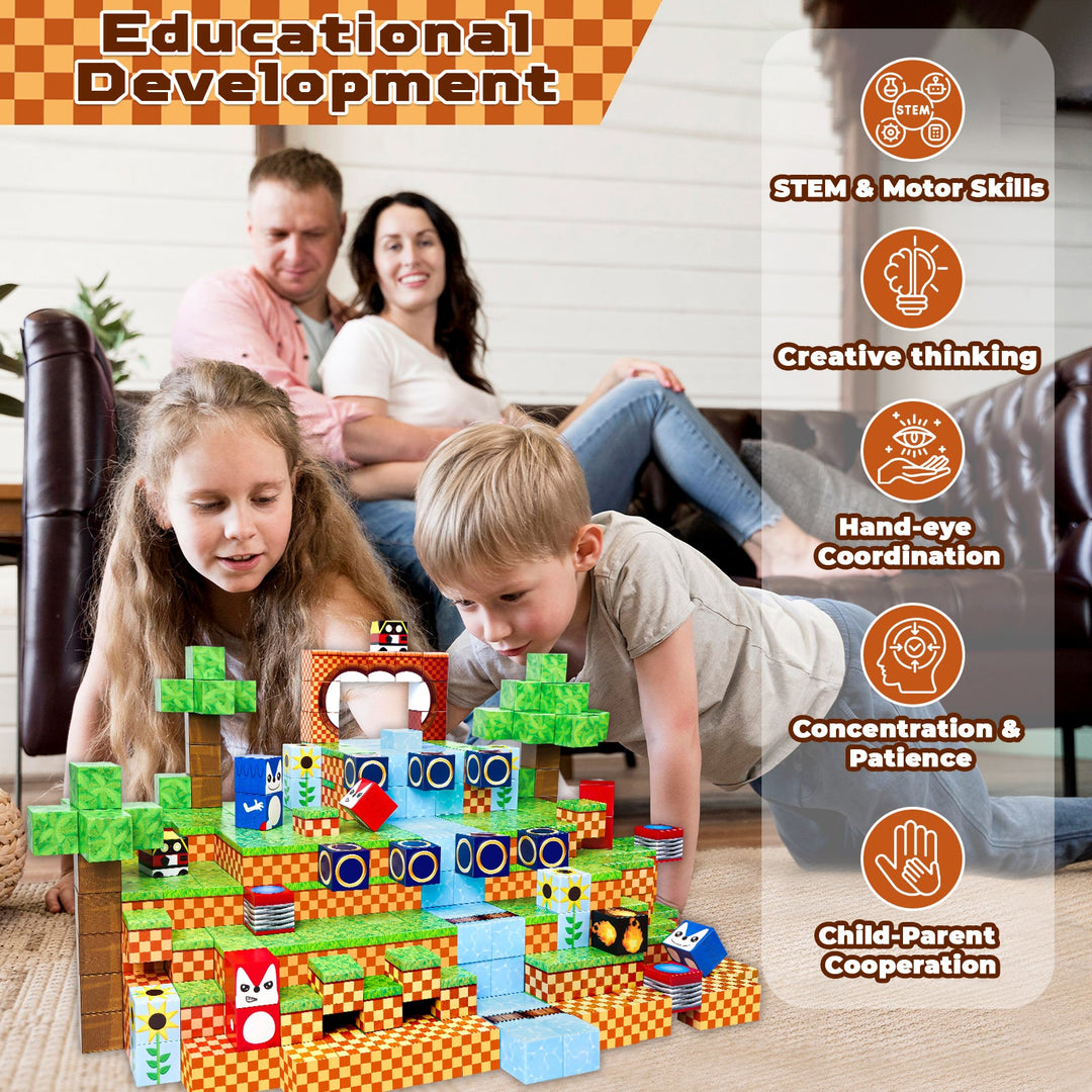 【Running Track】Magnetic Tiles Building Blocks STEM Toys - 2025 Fiction Collection