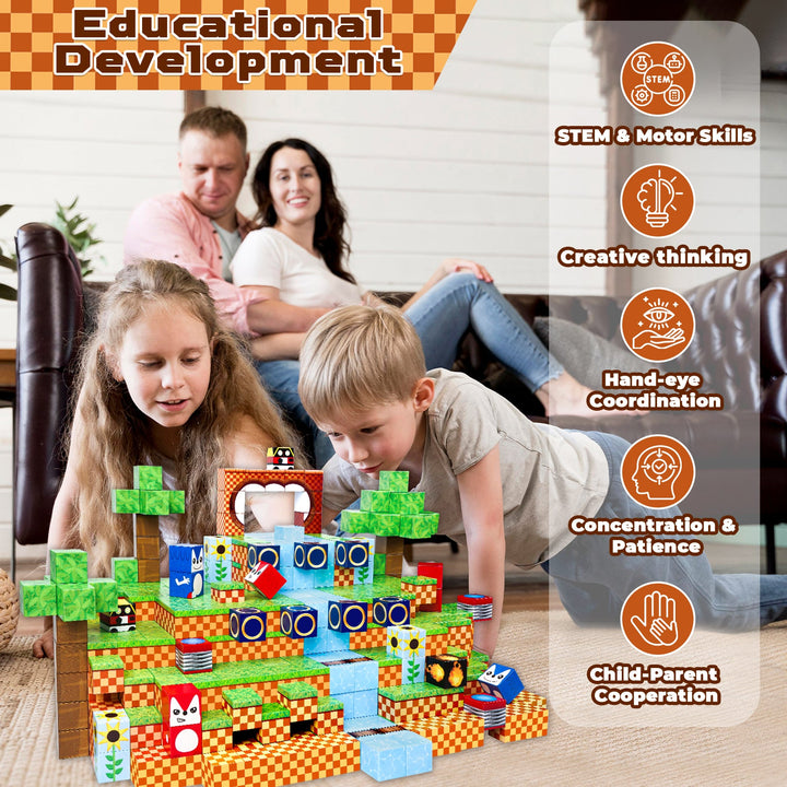 【Running Track】Magnetic Tiles Building Blocks STEM Toys - 2025 Fiction Collection
