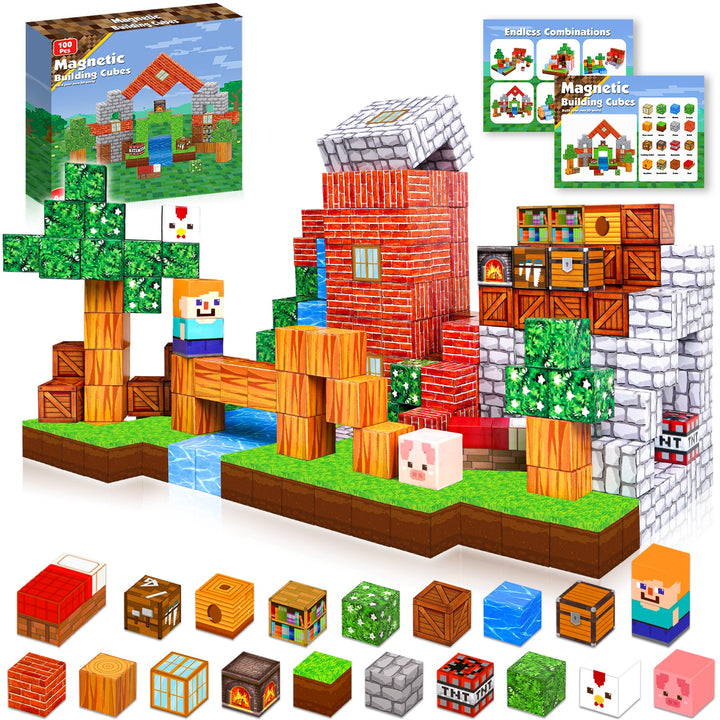 Grassland Magnetic Tiles Building Blocks STEM Toys - 2025 Village Collection