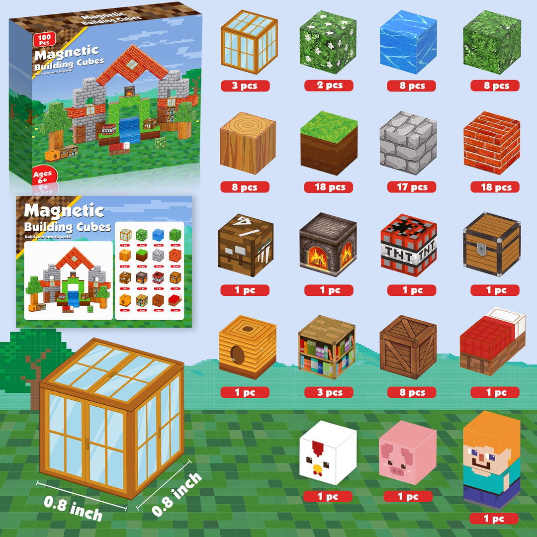 Grassland Magnetic Tiles Building Blocks STEM Toys - 2025 Village Collection