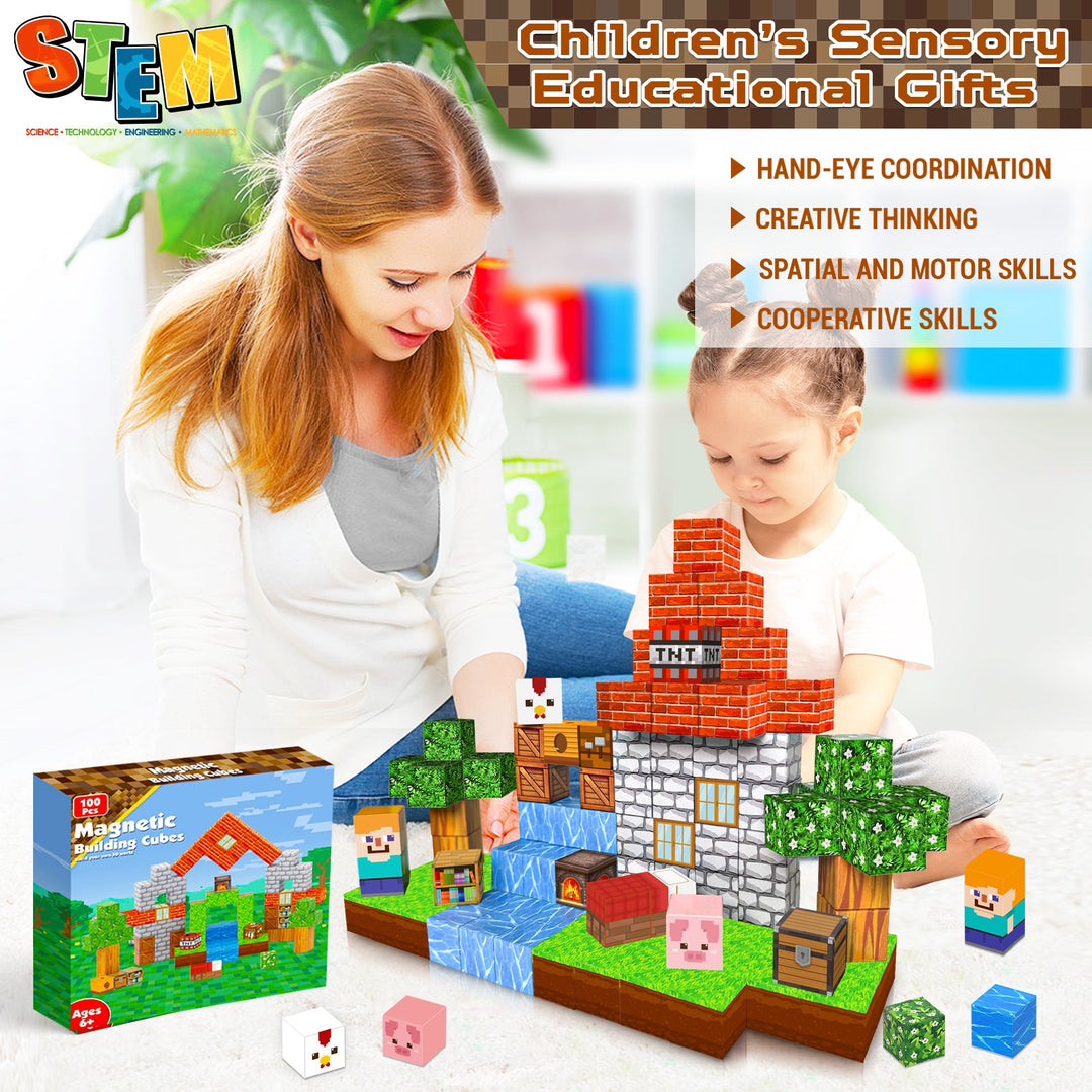 Grassland Magnetic Tiles Building Blocks STEM Toys - 2025 Village Collection
