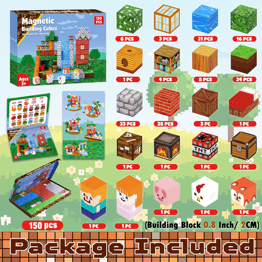 Grassland Magnetic Tiles Building Blocks STEM Toys - 2025 Village Collection