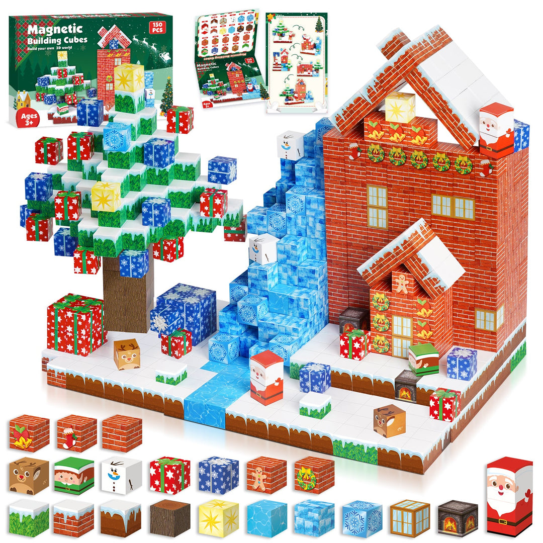 【Christmas Eve】Magnetic Tiles Building Blocks STEM Toys - 2025 Village Collection