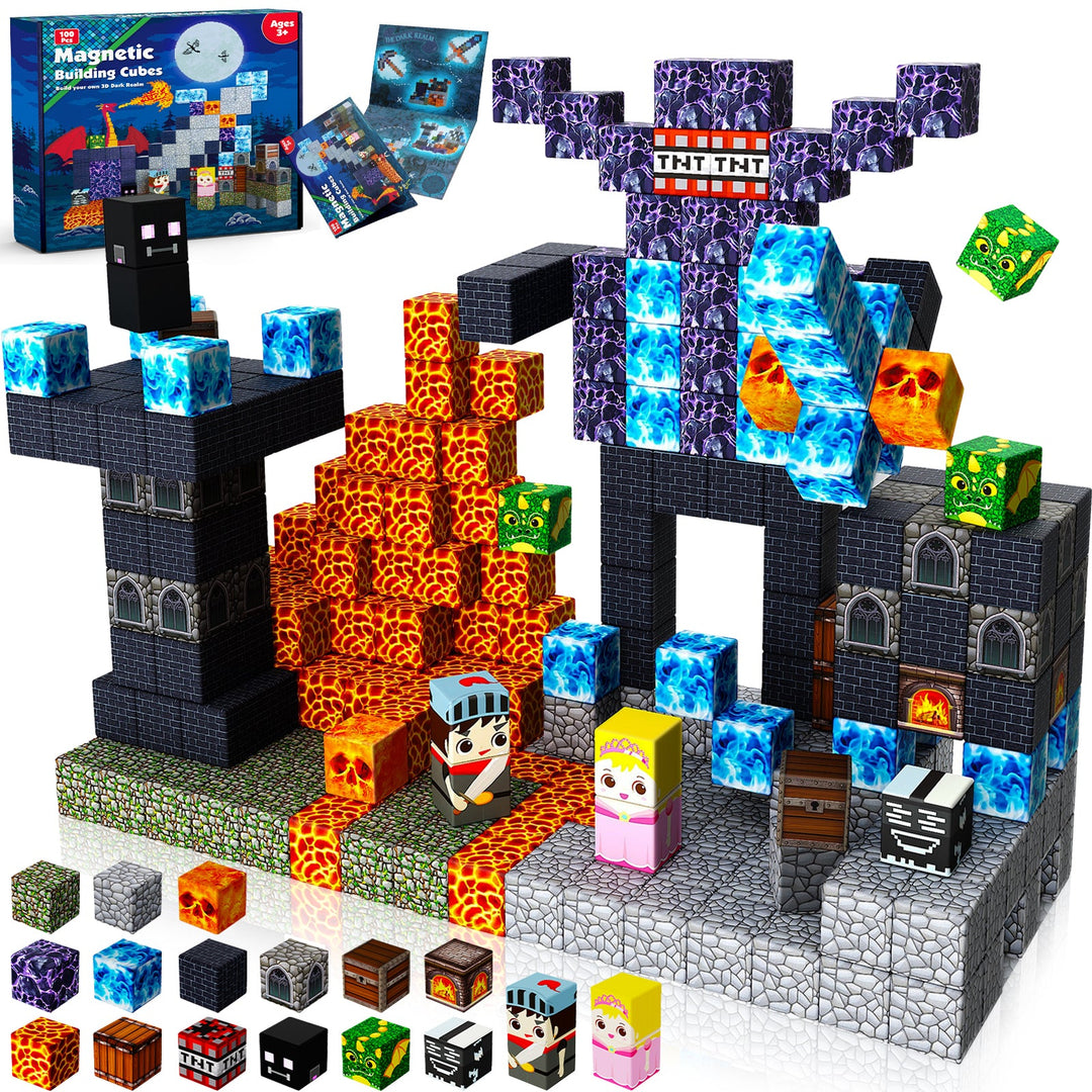 【Dark Realm】Magnetic Tiles Building Blocks STEM Toys - 2025 Adventure Collection