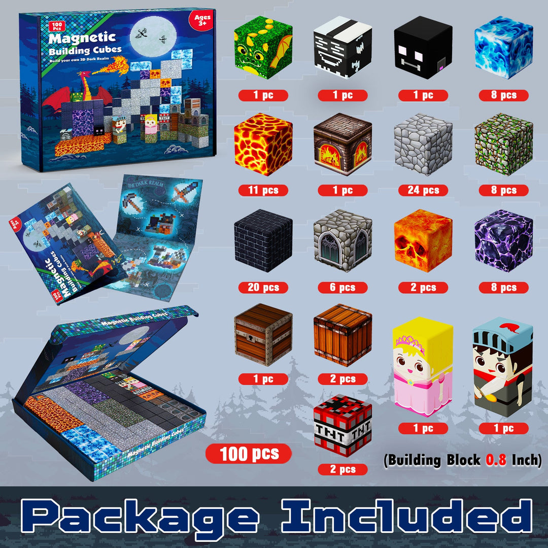 【Dark Realm】Magnetic Tiles Building Blocks STEM Toys - 2025 Adventure Collection
