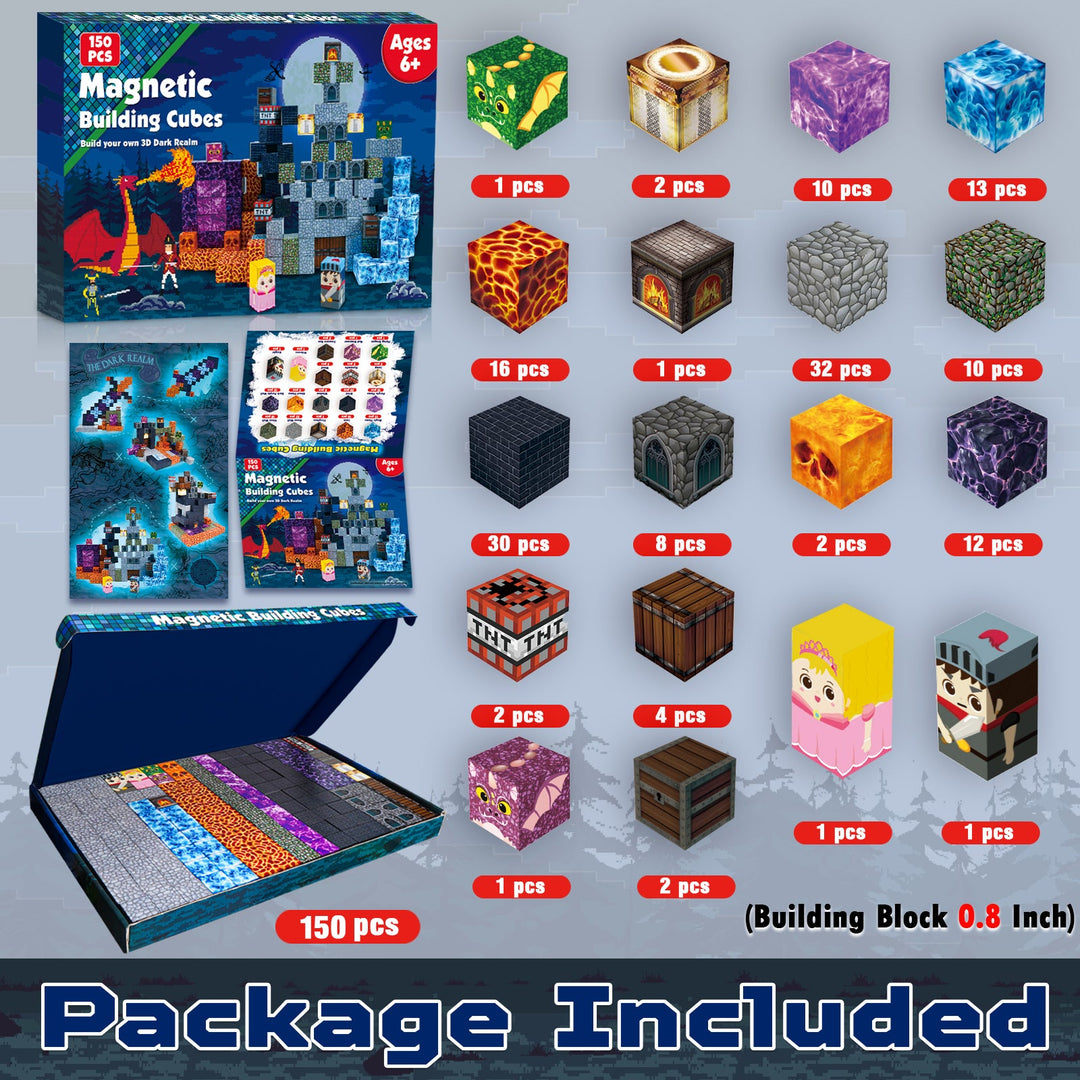 【Dark Realm】Magnetic Tiles Building Blocks STEM Toys - 2025 Adventure Collection