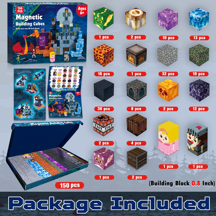 【Dark Realm】Magnetic Tiles Building Blocks STEM Toys - 2025 Adventure Collection