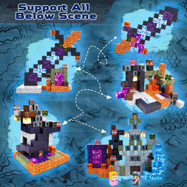 【Dark Realm】Magnetic Tiles Building Blocks STEM Toys - 2025 Adventure Collection