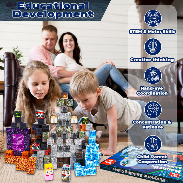 【Dark Realm】Magnetic Tiles Building Blocks STEM Toys - 2025 Adventure Collection