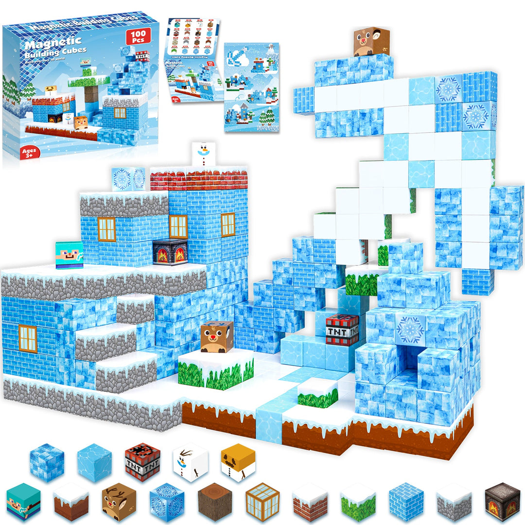 【Frost Zone】Magnetic Tiles Building Blocks STEM Toys - 2025 Village Collection